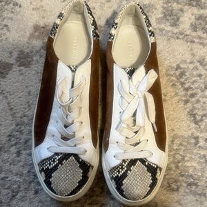 Brown and White Women's Sneakers